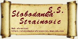 Slobodanka Strainović vizit kartica